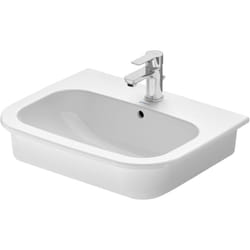 D-Code - Lavabo ad incasso, 55x44 cm, con 1 foro per miscelatore, bianco 0337540000 - Duravit