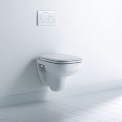 Wc suspendu Duravit D-Code Compact, chasse d'eau basse,