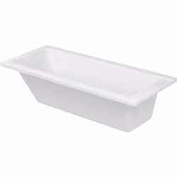 Duravit D-Code 1 vasca da bagno versione da incasso con uno schienale inclinato Rettangolare Materiale: acrilico sanitario Pl ...