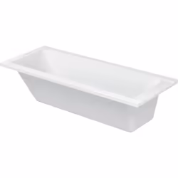 Duravit D-Code 1 vasca da bagno versione da incasso con uno schienale inclinato Rettangolare Materiale: acrilico sanitario Pl ...