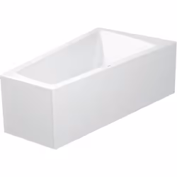 Duravit Paiova 1 x vasca da bagno da incasso angolo destro con rivestimento in acrilico stampato con piedistallo 1700 x 1000 ...