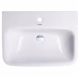 Duravit lavabo DuraStyle Med Montaggio a parete Posizione del bacino centrale Lato inferiore del lavabo smaltato Adatto per r ...