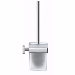 Spazzola WC a parete con supporto altezza: 350 mm materiale: vetro opalino finitura supporto: cromata installazione mediante ...