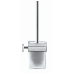 Duravit - Karree - Scopino wc a parete con supporto, cromo/vetro opaco 0099571000