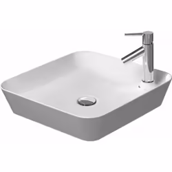 Lavabo da appoggio, senza troppopieno dimensioni: 460 x 460 mm materiale: DuraCeram fondo spazzolato Colore bianco con 1 foro ...