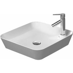 Duravit Cape Cod - Lavabo da appoggio, 46x46 cm, con foro per miscelatore, DuraCeram, bianco 2340460000