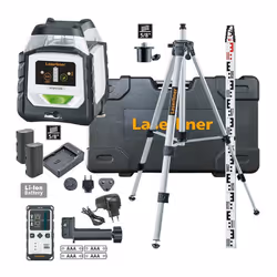 Set laser rotante Duraplane G360 Set 175 cm - Marcatura di linee orizzontali in tutta la stanza - Linea laser fine ed estrema ...