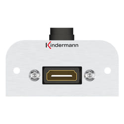 Kindermann 7441000582 presa energia HDMI Alluminio, Nero