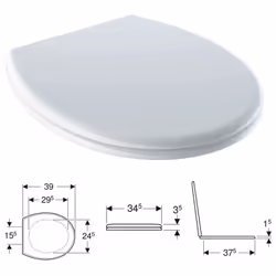 Copriwater Geberit Bambini 573334000, in duroplast, colore bianco, 39 cm lunghezza, 34.5 cm larghezza, 3.5 cm altezza