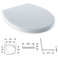 Geberit - Bambini, sedile del vaso per bambini, colore bianco finitura lucido, per vaso sospeso (art. 201700000) 573334000