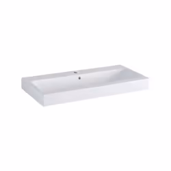Lavabo Geberit iCon bianco 90 x 48,5 cm con troppopieno con foro per rubinetto combinabile con i mobiletti 840290,840390 Può  ...