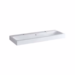 Geberit iCon lavabo bianco 1200x485 mm con due fori per rubinetto con troppopieno combinabile con i mobiletti 840120,840420 A ...