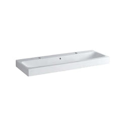 Geberit - iCon lavabo 120x48,5cm blanc, avec deux trous pour