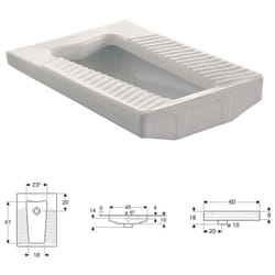 Publica vaso alla turca con risciacquo, colore bianco 208580000 - Geberit