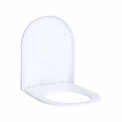 Sedile WC Geberit Acanto Slim con copertura sgancio rapido antibatterico Avvolgente Cerniere in ottone cromato con meccanismo ...