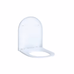 Geberit serie Acanto Sedile Slim per vaso WC a chiusura Standard, colore Bianco. Dimensioni: Lunghezza/Profondità = 43,5 cm.  ...