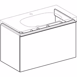 Geberit 500.612.01.2 armadietto di conservazione per bagno Bianco