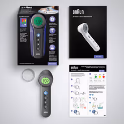 Braun BNT 400 BK Termometro a rilevamento remoto Grigio Fronte Pulsanti - Vista aggiuntiva 4