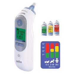 Braun ThermoScan 7 Rilevazione da remoto Bianco Orecchio - Vista aggiuntiva 4