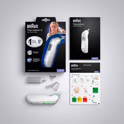 Braun ThermoScan 6 Termometro a contatto Bianco Orecchio Pulsanti - Vista aggiuntiva 4