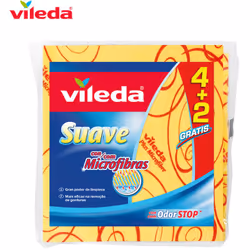 Tessuto giallo morbido 4+2 30% microfibra 142010 vileda. Grazie al microfibra, la potenza di pulizia è più importante. Super ...