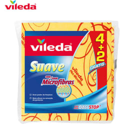 Panno morbido giallo 4+2 30% microfibra 142010 Vileda