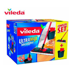 Vileda Ultramax Mop Set spazzolone Secco e bagnato Nero, Rosso