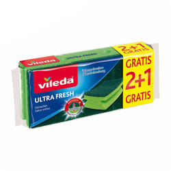 Spugna detergente verde 2+1 ultrafresh 162297 Vileda