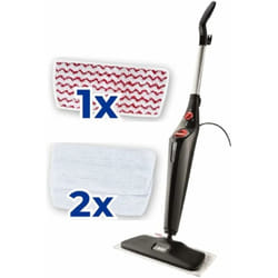 Vileda - Steam plus xxl con Power Pad Scopa a vapore per grandi superficisenza uso di detergenti ideale per tutti i pavimenti, sigillati e per