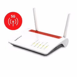 FRITZ!Box 6850 5G, Wi-Fi 5 (802.11ac), Dual-band (2.4 GHz/5 GHz), Collegamento ethernet LAN, 3G, Nero, Rosso, Bianco, Router ...