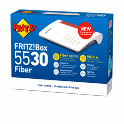 FRITZ!Box 5530 Fibre AON router wireless Gigabit Ethernet Dual-band (2.4 GHz/5 GHz) Bianco - Vista aggiuntiva 3