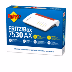 FRITZ!Box 7530 AX router wireless Gigabit Ethernet Dual-band (2.4 GHz/5 GHz) Bianco - Vista aggiuntiva 4