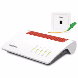 FRITZ!Box 5590 Fiber, Wi-Fi 6 (802.11ax), Dual-band (2.4 GHz/5 GHz), Collegamento ethernet LAN, Bianco, Router da tavolo