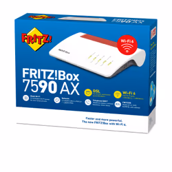FRITZ!Box 7590 AX router wireless Gigabit Ethernet Dual-band (2.4 GHz/5 GHz) Bianco - Vista aggiuntiva 4