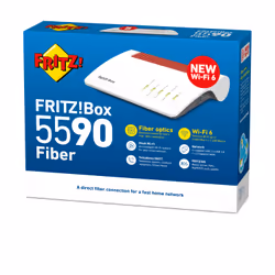 FRITZ!Box 5590 Fiber XGS-PON router wireless Gigabit Ethernet Dual-band (2.4 GHz/5 GHz) Bianco - Vista aggiuntiva 4