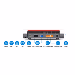 FRITZ!Box 7690 router wireless 2.5 Gigabit Ethernet Dual-band (2.4 GHz/5 GHz) Bianco