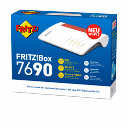 FRITZ!Box 7690 router wireless 2.5 Gigabit Ethernet Dual-band (2.4 GHz/5 GHz) Bianco - Vista aggiuntiva 4