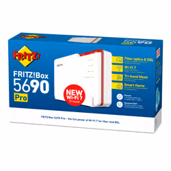 FRITZ!Box 5690 Pro International router wireless 2.5 Gigabit Ethernet Tri-band (2,4 GHz/5 GHz/6 GHz) Bianco - Vista aggiuntiva 4