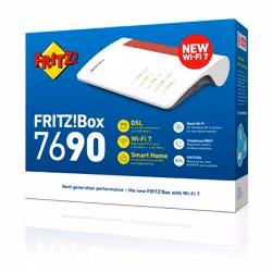 FRITZ!Box 7690 International router wireless 2.5 Gigabit Ethernet Dual-band (2.4 GHz/5 GHz) Bianco - Vista aggiuntiva 4