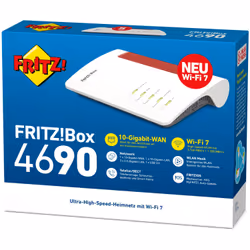 FRITZ!Box 4690 router wireless Dual-band (2.4 GHz/5 GHz) Rosso, Bianco - Vista aggiuntiva 6