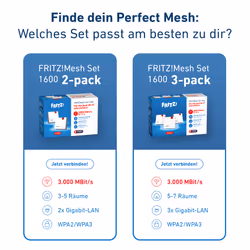 FRITZ! Mesh Set FRITZMESH SET 1600 2-PACK EDITION INTERNATIONAL Dual-band (2.4 GHz/5 GHz) Wi-Fi 6 (802.11ax) Rosso, Bianco Interno - Vista aggiuntiva 7