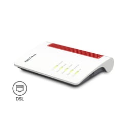 Box FRITZ 7630 EDITION INTERNATIONAL router wireless 2.5 Gigabit Ethernet Dual-band (2.4 GHz/5 GHz) Bianco, Rosso