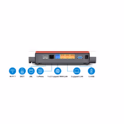 Box FRITZ 7630 EDITION INTERNATIONAL router wireless 2.5 Gigabit Ethernet Dual-band (2.4 GHz/5 GHz) Bianco, Rosso - Vista aggiuntiva 4