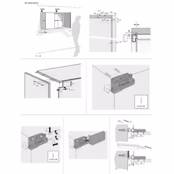 Hettich 9208645 guida di scorrimento e rotella per cassetto
