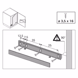 Hettich 9079390 guida di scorrimento e rotella per cassetto