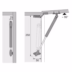 Hettich 9079593 guida di scorrimento e rotella per cassetto