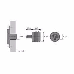 Hettich 9080740 guida di scorrimento e rotella per cassetto
