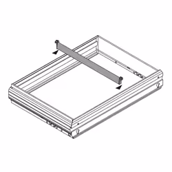 Hettich 9039372 guida di scorrimento e rotella per cassetto 330 mm