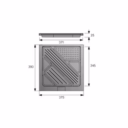 Hettich 1079061 guida di scorrimento e rotella per cassetto