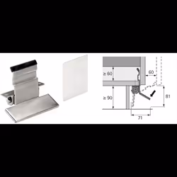 Hettich 9111679 guida di scorrimento e rotella per cassetto